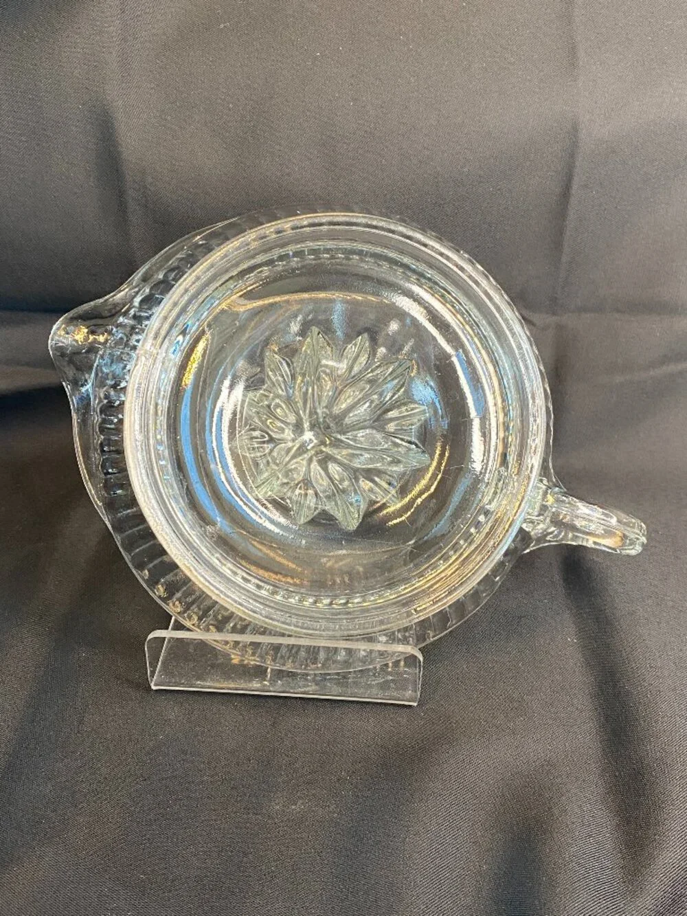 Vintage Mid-Century Pressed Glass Citrus Juicer Reamer